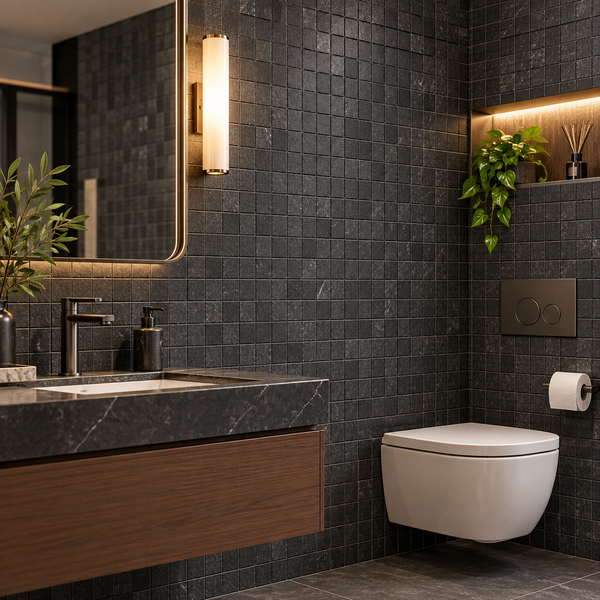 ELBE OBSIDIAN 2X2 LAPPATO MOSAIC 3D