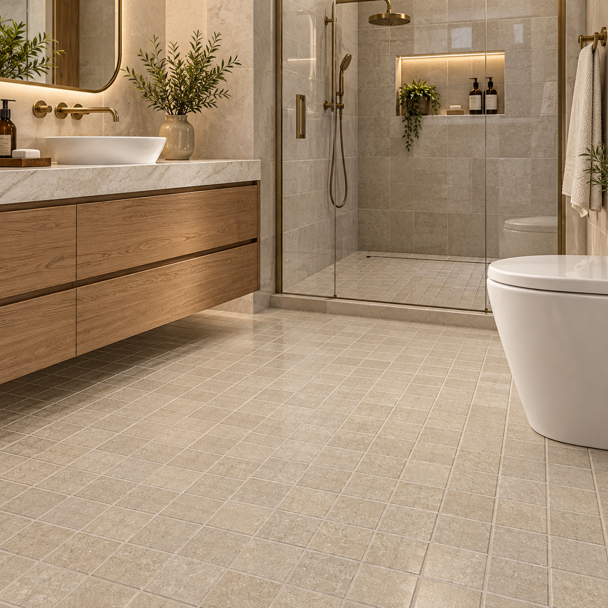 Chateau Luna Sable 2X2 Lappato MOSAIC 3D