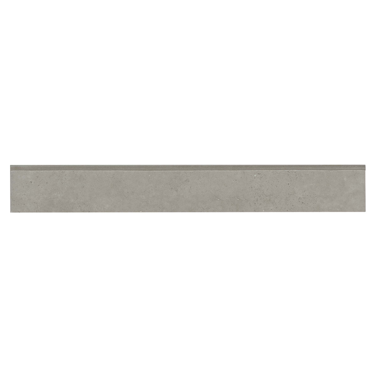 Bedrosians Materika 3" x 24" Matte Porcelain Bullnose Trim in Greige | Item Code NORMATGRE3X24BN