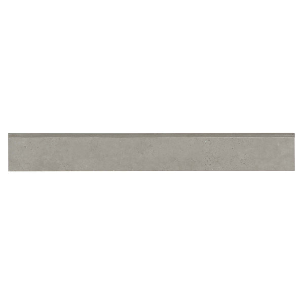 Bedrosians Materika 3" x 24" Matte Porcelain Bullnose Trim in Greige | Item Code NORMATGRE3X24BN
