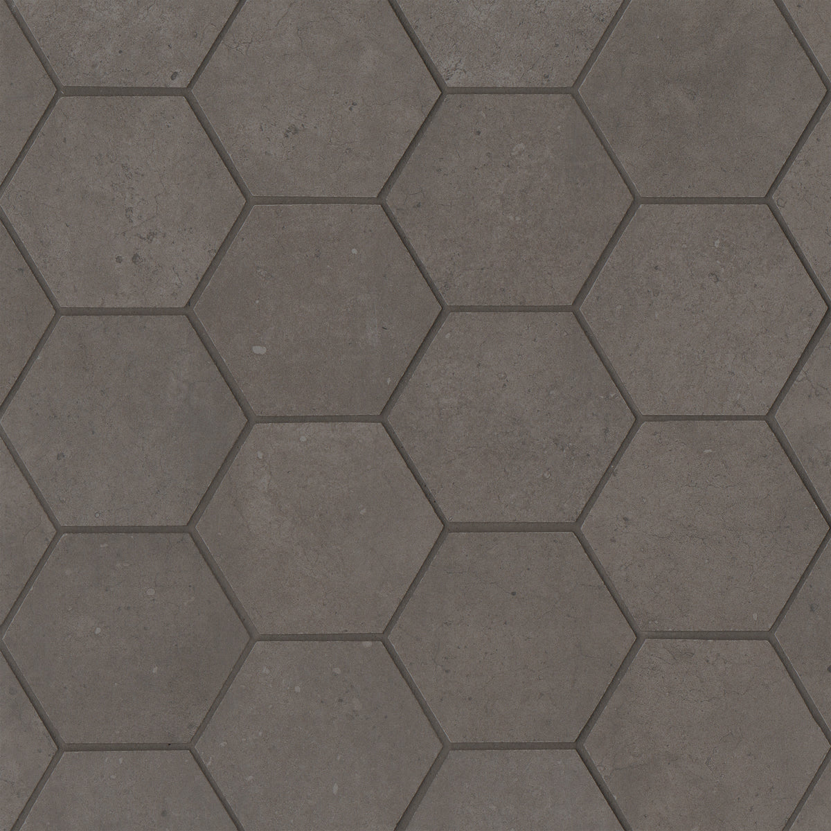 Bedrosians Materika 3" Hexagon Matte Porcelain Mosaic in Mud | Item Code NORMATMUD3HEXMO