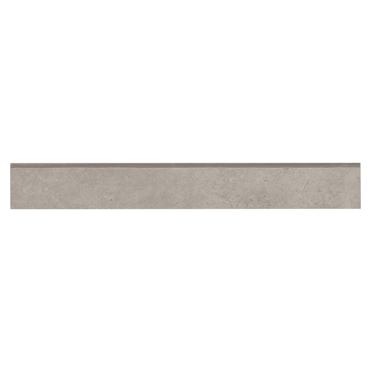Bedrosians Materika 3" x 24" Matte Porcelain Bullnose Trim in Silver | Item Code NORMATSIL3X24BN
