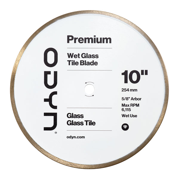 Bedrosians Odyn 10 in. Premium Wet Glass Tile Blade | Item Code ODYBLADEGLASS10SU