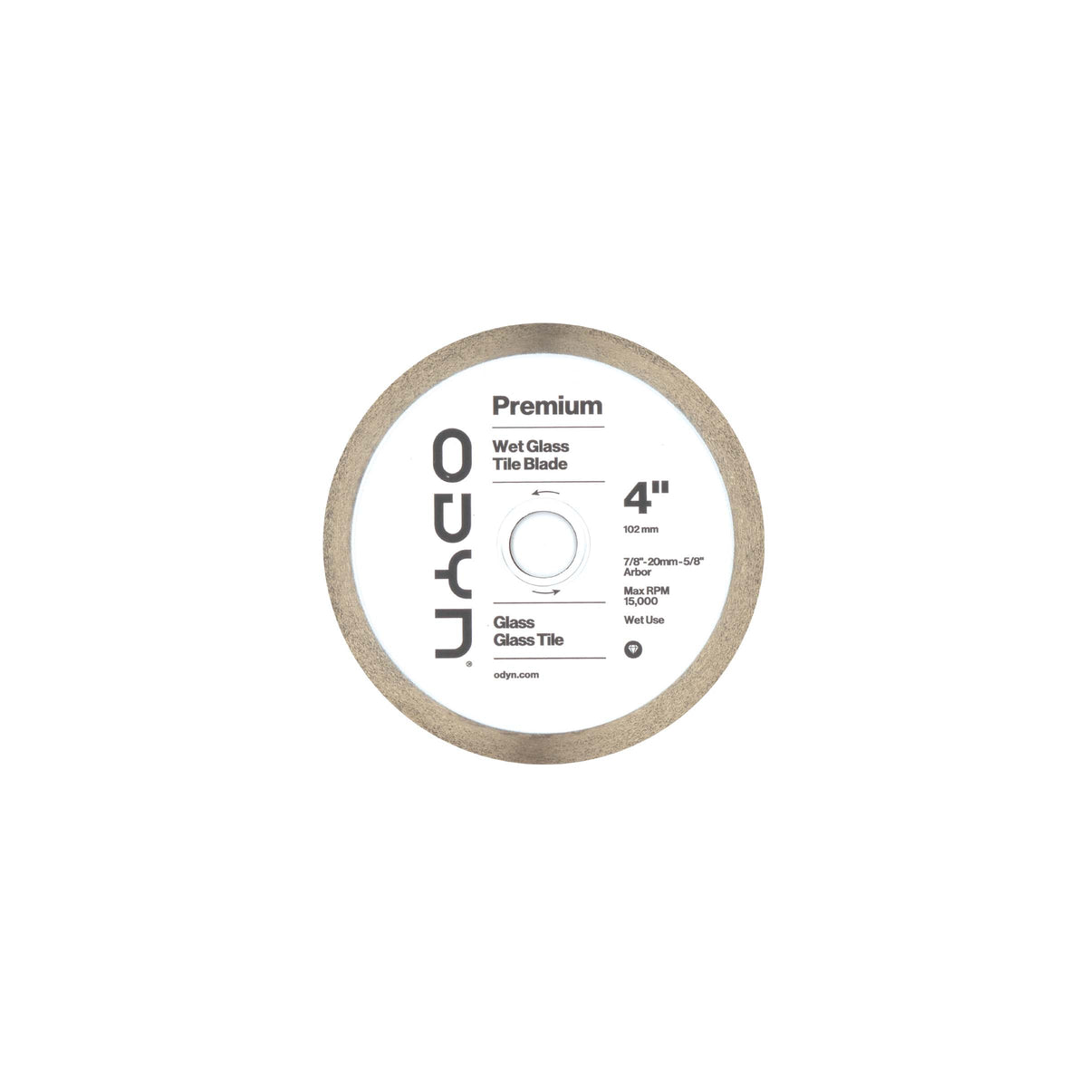 Bedrosians Odyn 4 in. Premium Wet Glass Tile Blade | Item Code ODYBLADEGLASS4SU