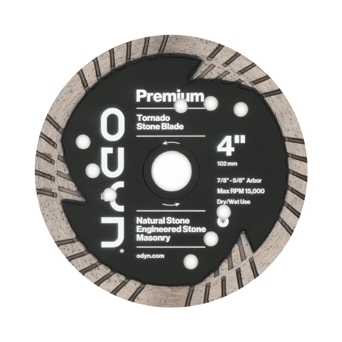Bedrosians Odyn 4 in. Premium Tornado Stone Blade | Item Code ODYBLADETOR4SU