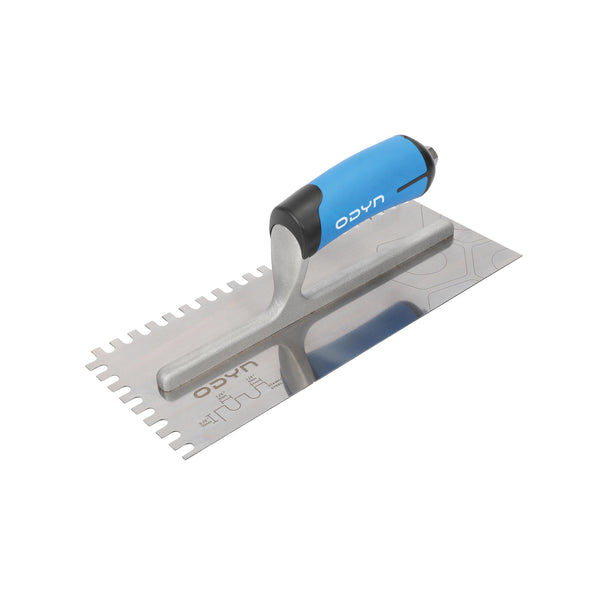 Bedrosians ODYN 3/8 x 1/4 x 1/4 x 11" U-Notch Trowel | Item Code ODYTROSSU1438SH