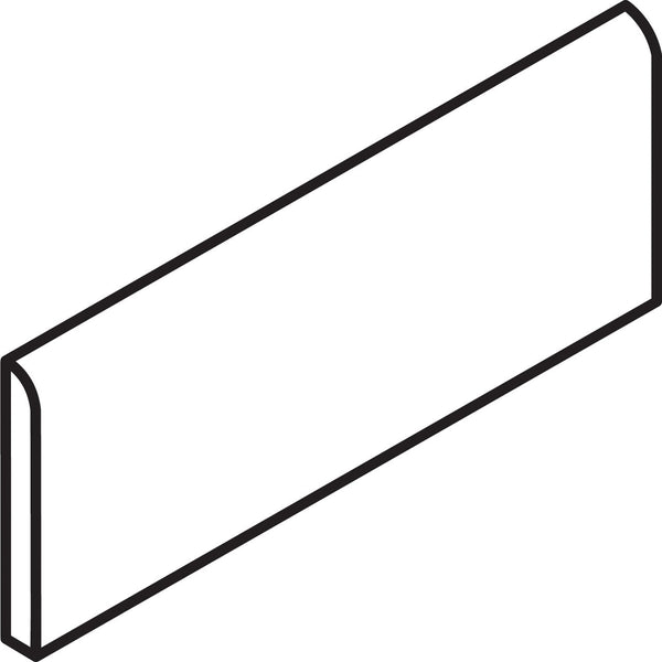 Choice Shadow Grey, P43C9, Bullnose, Matte: official Daltile trim profile drawing (shape P43C9)