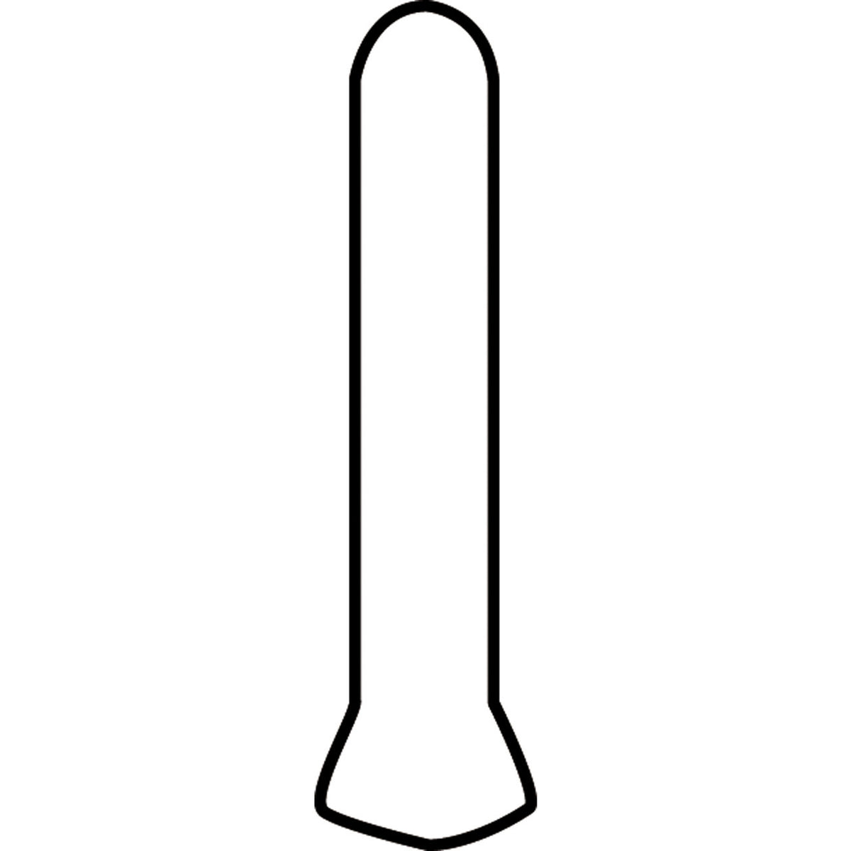 Moroccan Concrete Terra Cotta, Cove Base Outcorner, 1X6, Matte: official Marazzi trim profile drawing (shape PC36C9)