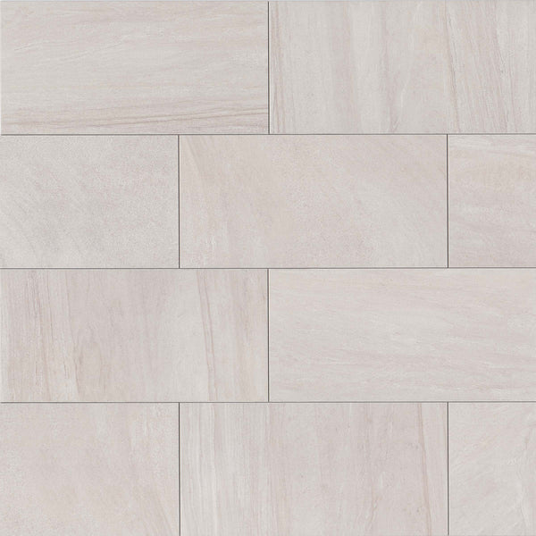 Bedrosians Purestone 12" x 24" Matte Natural Porcelain Tile in Grigio | Item Code PIEPURGR1224