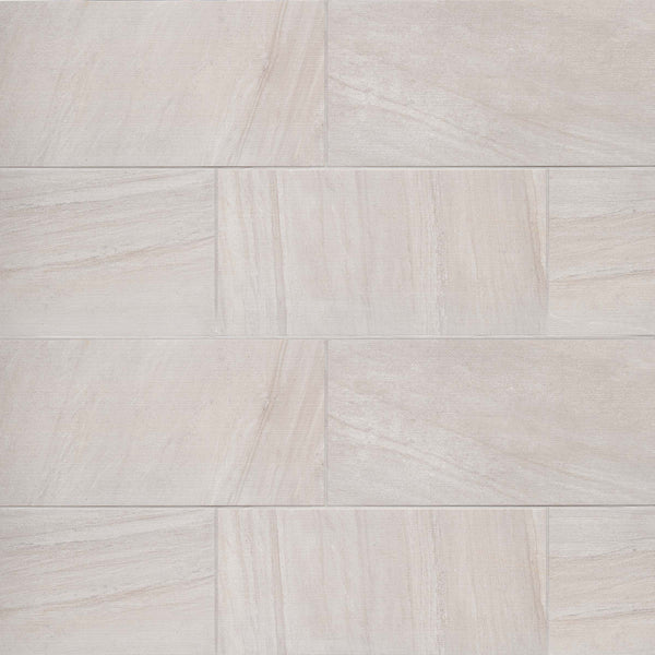 Bedrosians Purestone 12" x 24" Matte Velvet Porcelain Tile in Grigio | Item Code PIEPURGR1224V