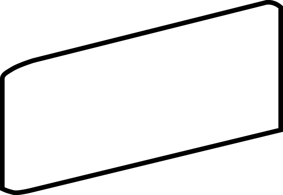 Daltile Color Wheel Linear Arctic White, S44D9, Bullnose 16" Side, Glossy | Daltile SKU 0190S44D91P2