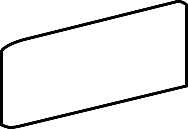Daltile Color Wheel Linear Arctic White, S44D9, Bullnose 16" Side, Glossy | Daltile SKU 0190S44D91P2