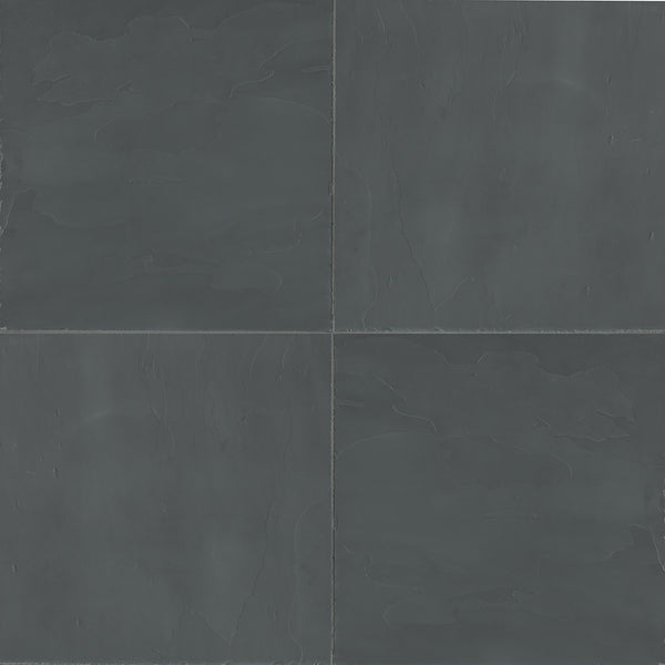 Bedrosians Andhra Black 12" x 12" Gauged Slate Tile | Item Code SLTANDBLK1212G