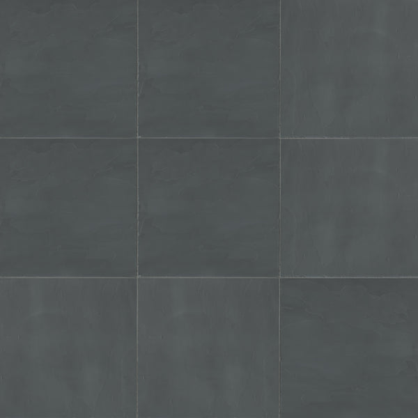 Bedrosians Andhra Black 16" x 16" Gauged Slate Tile | Item Code SLTANDBLK1616G