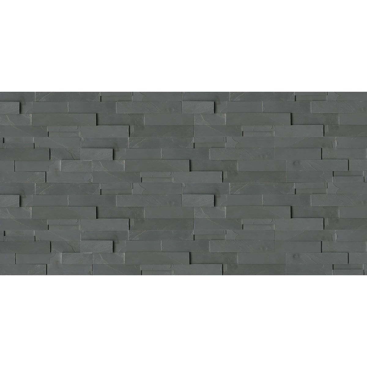 Bedrosians Andhra Black 6" x 24" Natural Cleft Slate Ledger | Item Code SLTANDBLKLED