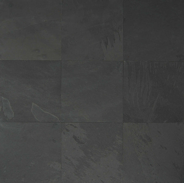 Bedrosians Black Pearl 12" x 12" Gauged Slate Tile | Item Code SLTBLKPRL1212G