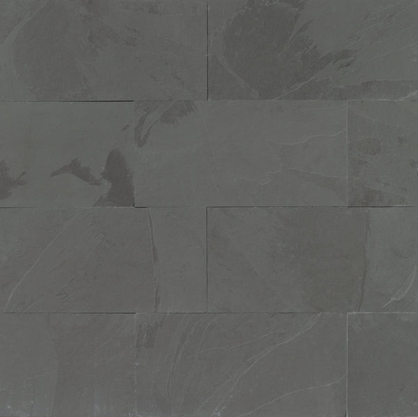 Bedrosians Black Pearl 12" x 24" Gauged Slate Tile | Item Code SLTBLKPRL1224G