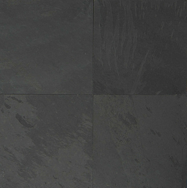 Bedrosians Black Pearl 24" x 24" Gauged Slate Tile | Item Code SLTBLKPRL2424G
