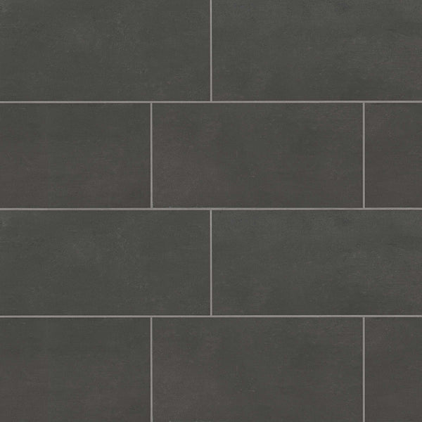 Bedrosians Simply Modern 12" x 24" Floor & Wall Tile in Black | Item Code STPSIMBL1224
