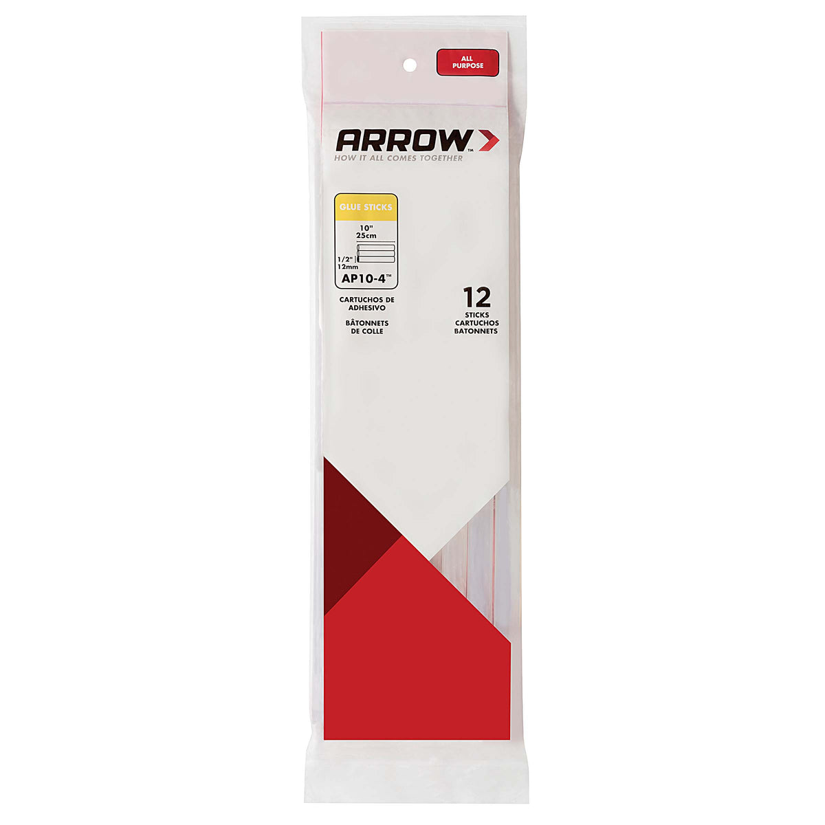 Bedrosians Arrow 4 oz. All-Purpose Clear Glue Sticks (12-Pack) | Item Code TLSARO-AP104