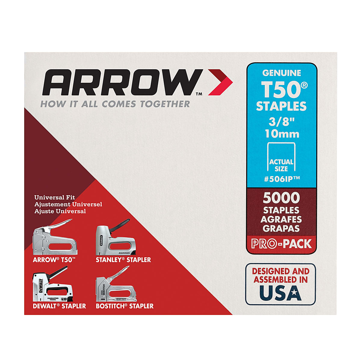 Bedrosians Arrow T50 3/8 in. Staples (5000-Pack) | Item Code TLSAROSTA38-506IP