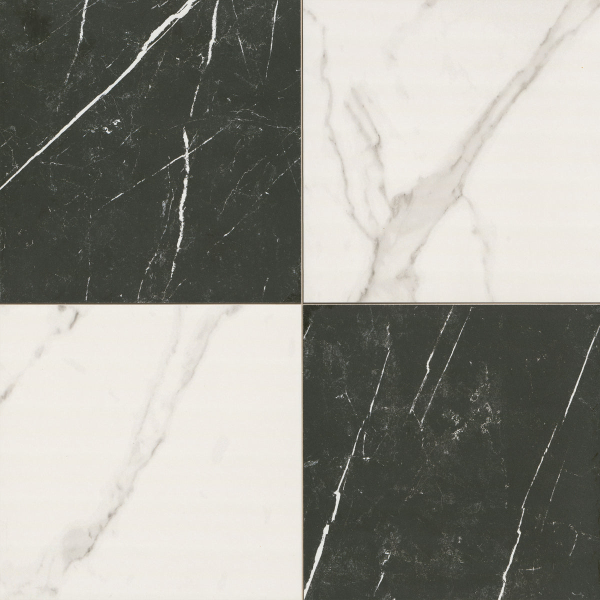 CALACATTA MARQUINA CHECKERED 24X24 MATTE