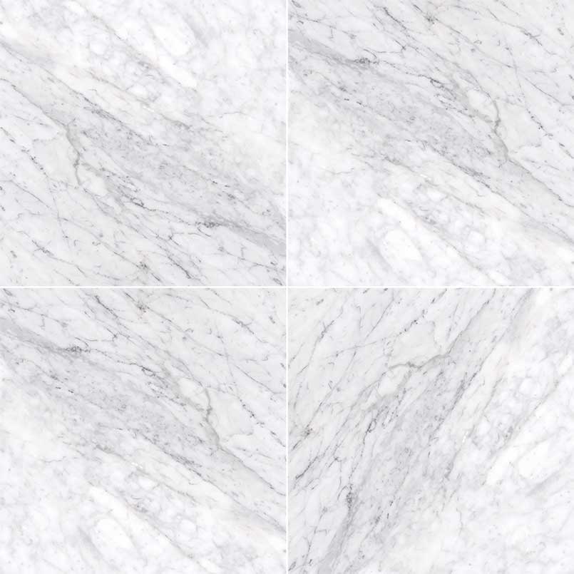 CARRARA WHITE (C) 12X12X.38 HONED