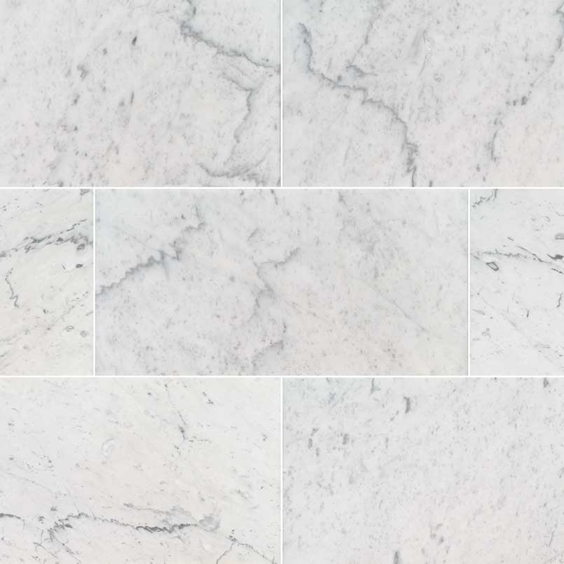 CARRARA WHITE 12"X24"X0.38" POLISHED