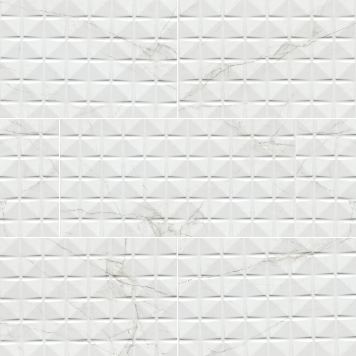DYMO CALACATTA CHEX WHITE 12X24 GLOSSY