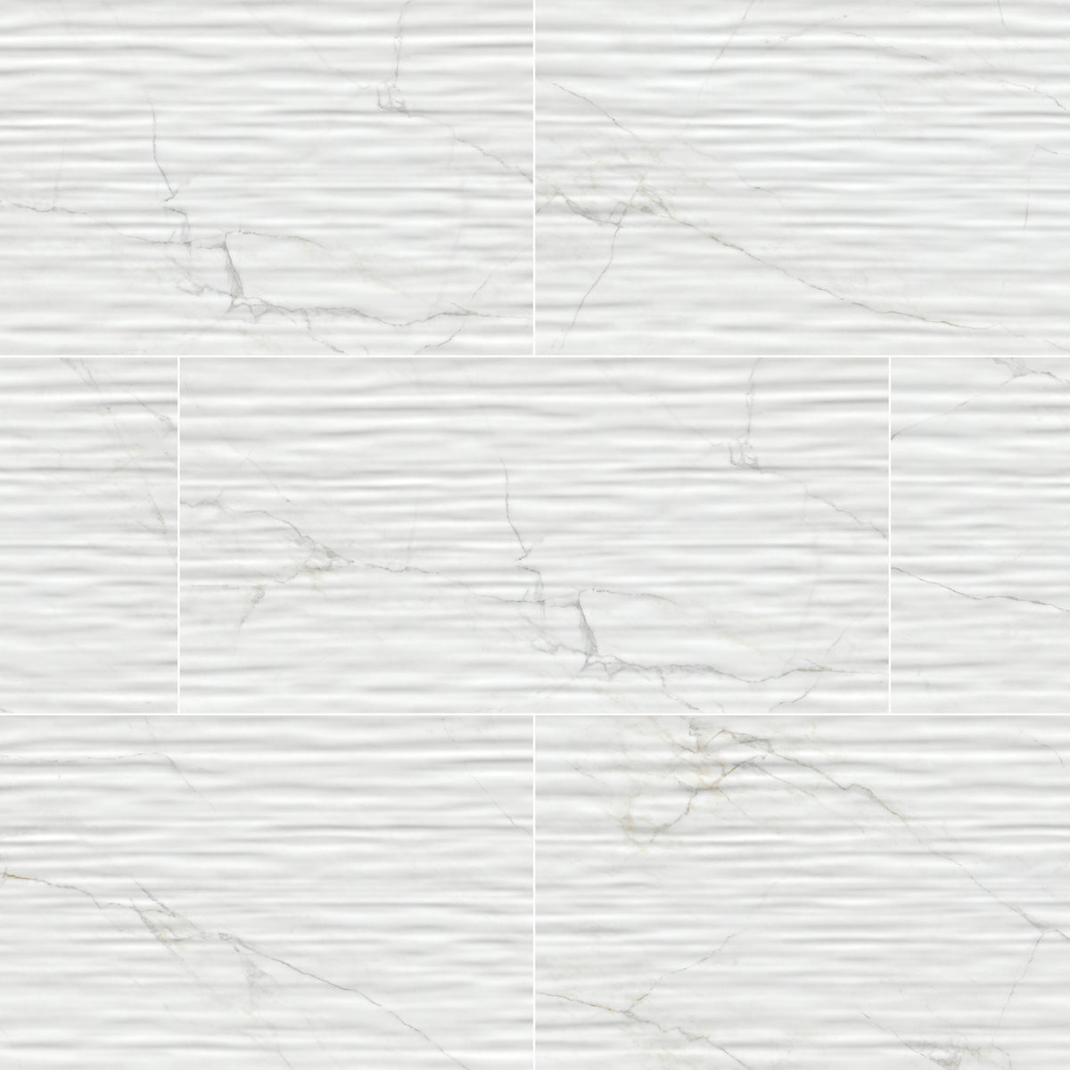 DYMO CALACATTA STRIPE WHITE 12X24
