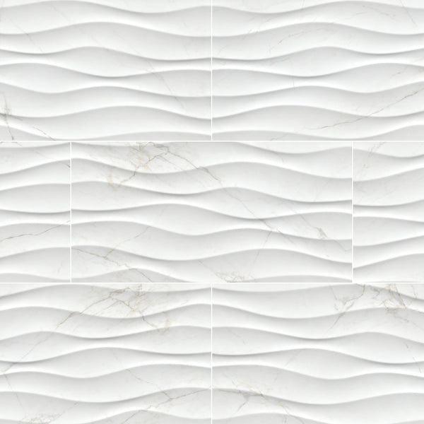 DYMO CALACATTA WAVY WHITE 12X24