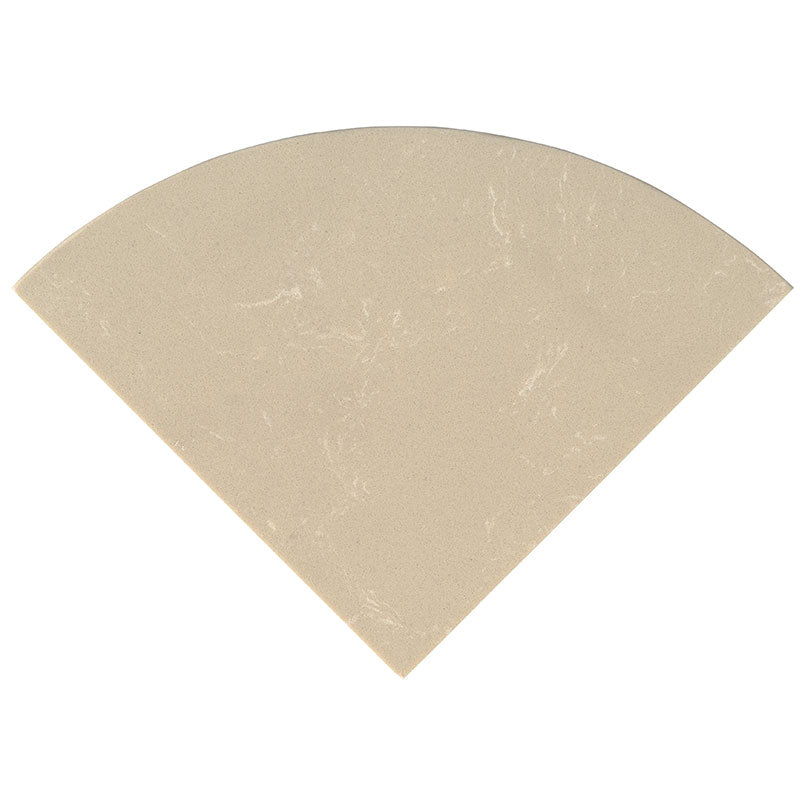 MSI Engineered Beige 18" radius seat, polished engineered marble, product view